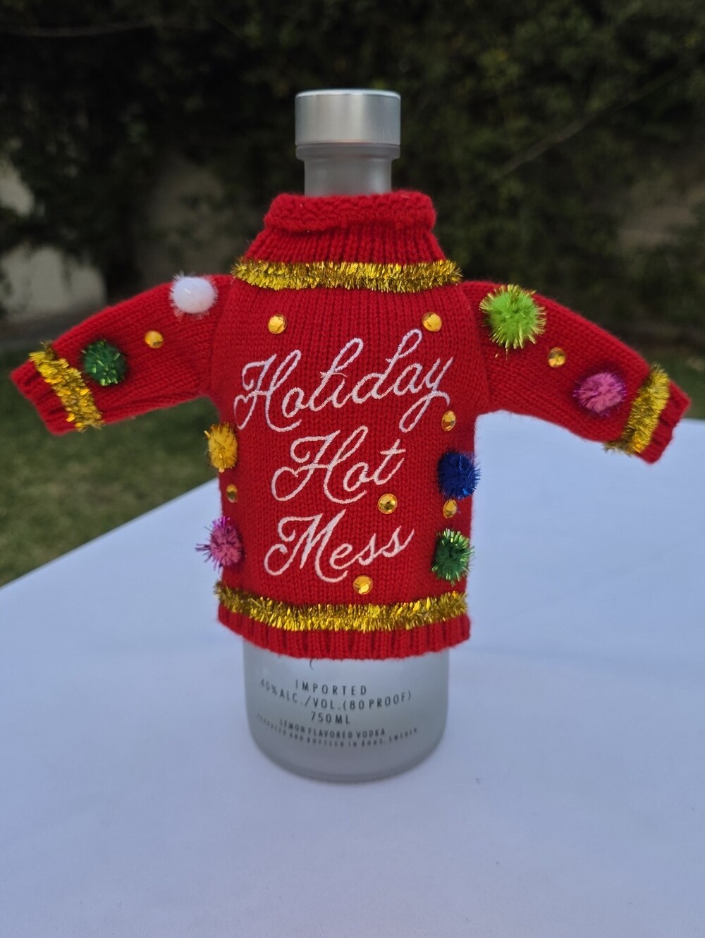 NWT World Market Christmas Wine Bottle Sweater Bundle Set of 2